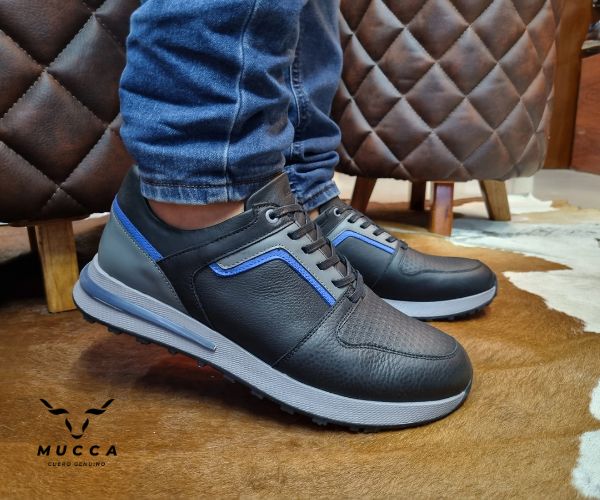 ref:473 Sneakers Dayot Negro x Placa
