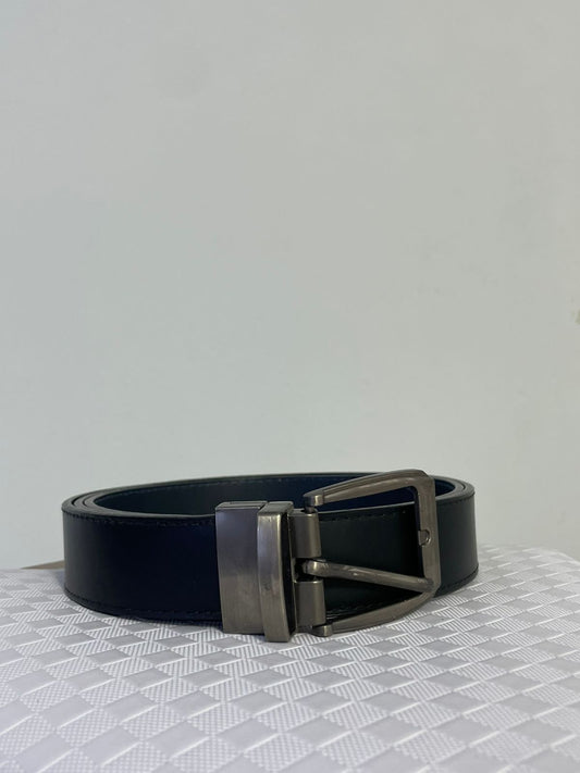 Correa doble fax negra x azul petroleo