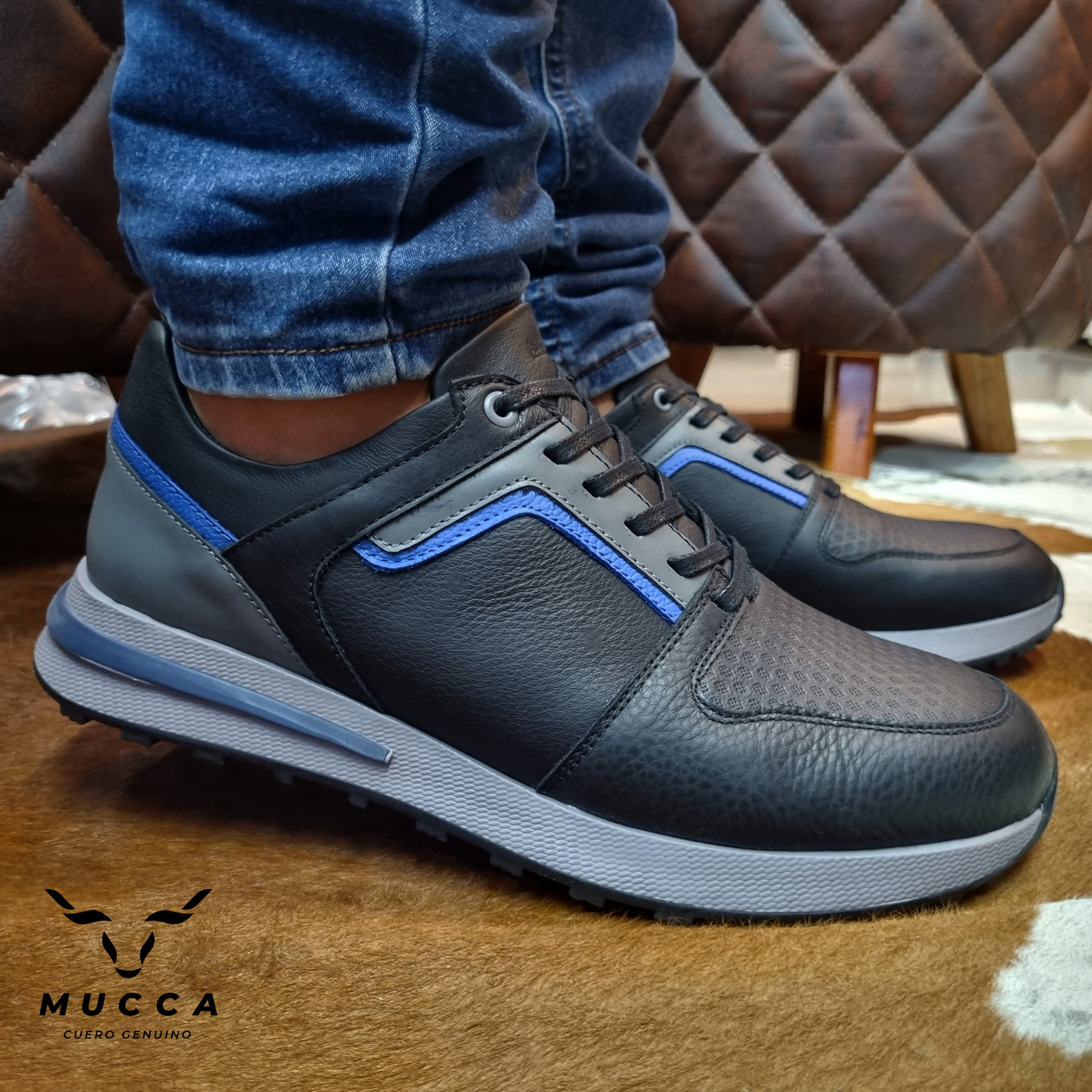 ref:473 Sneakers Dayot Negro x Placa