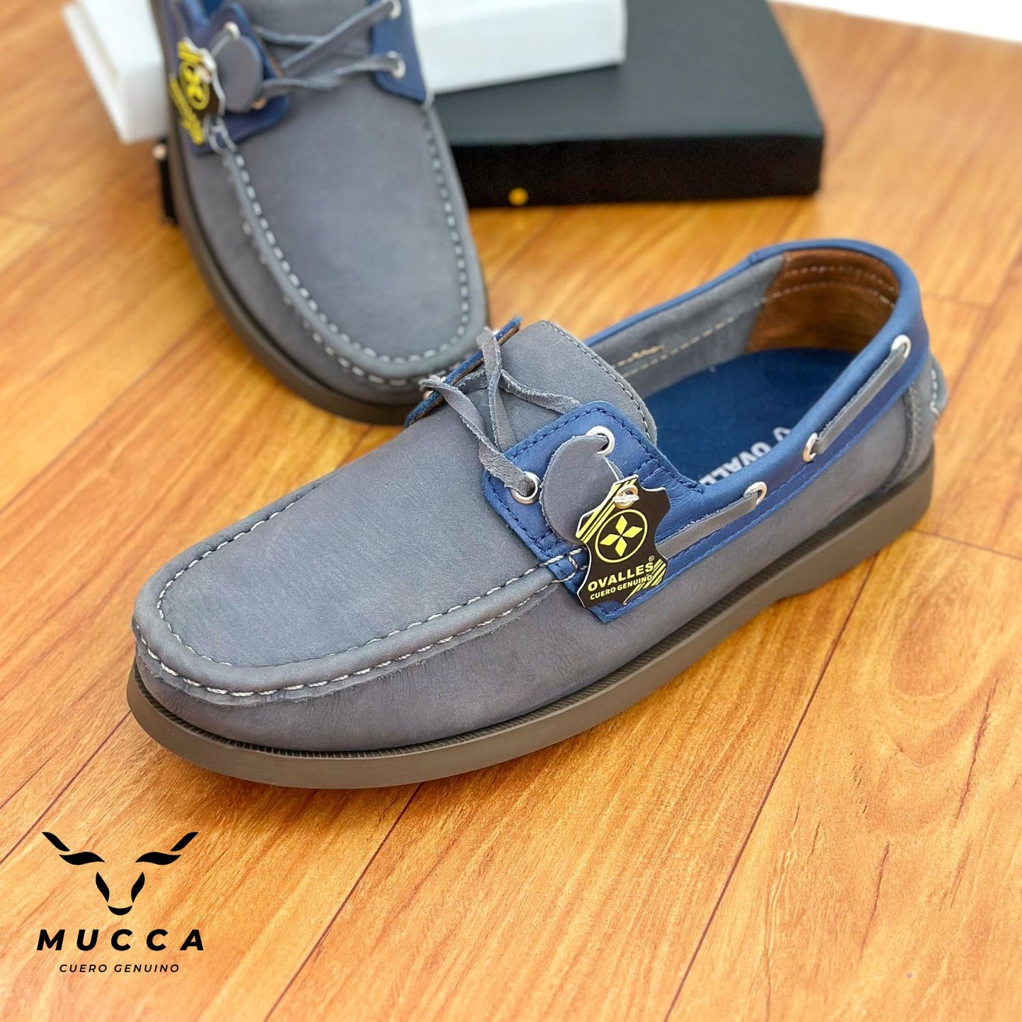 731 Nobuck Gris x Versalles Azul - Nautico