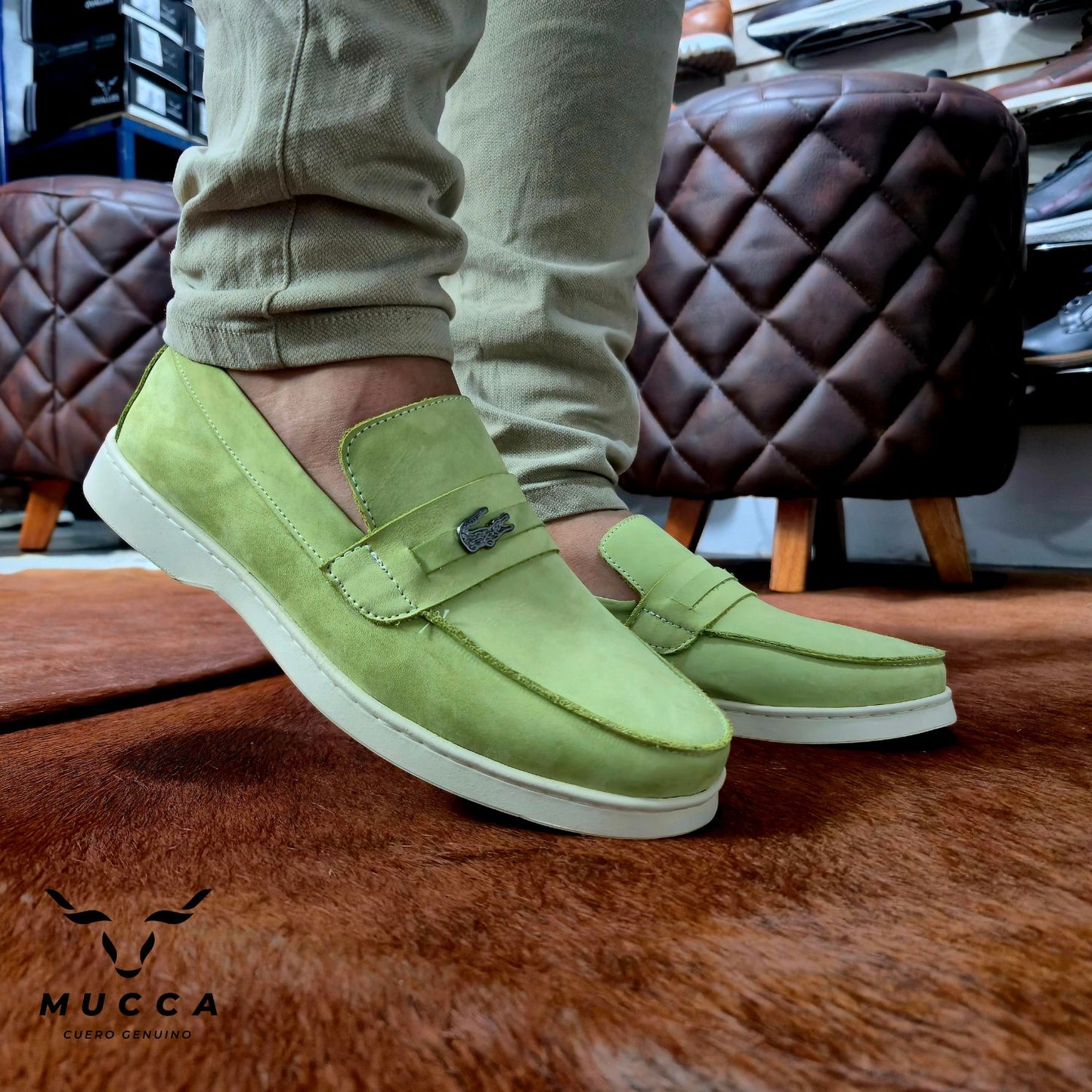 REF: 04-676 Nobuck Verde Musgo - Apache Formal